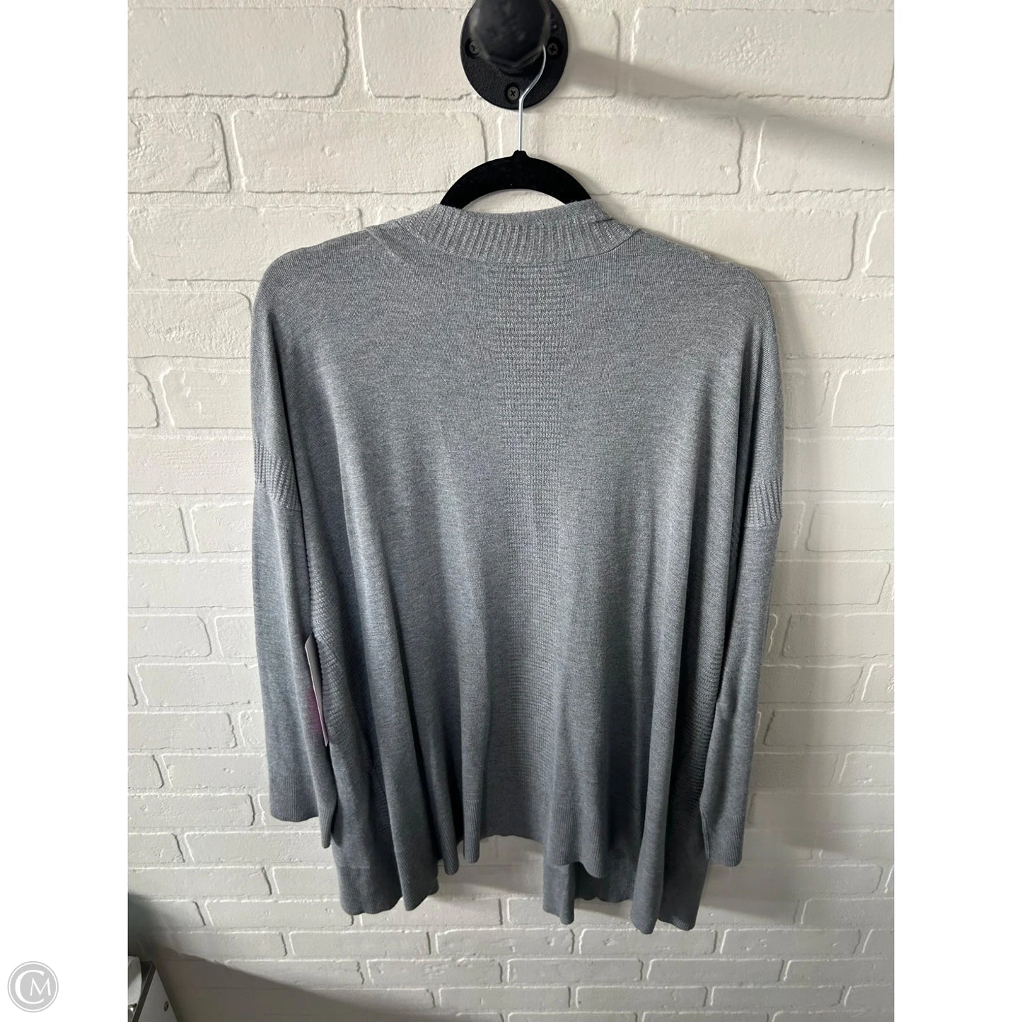 Sweater Cardigan By Terra & Sky In Grey, Size: 2x