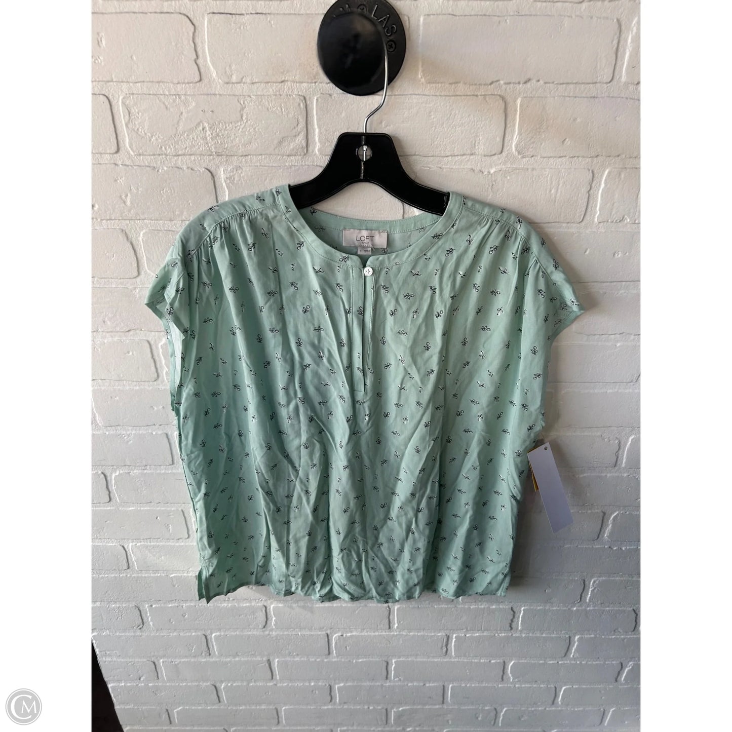 Top Sleeveless By Loft In Green, Size: S
