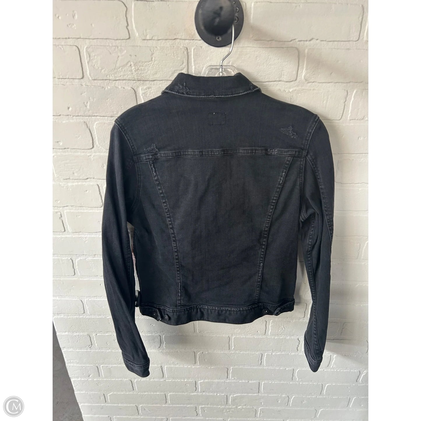 Jacket Denim By Ag Jeans In Black Denim, Size: L