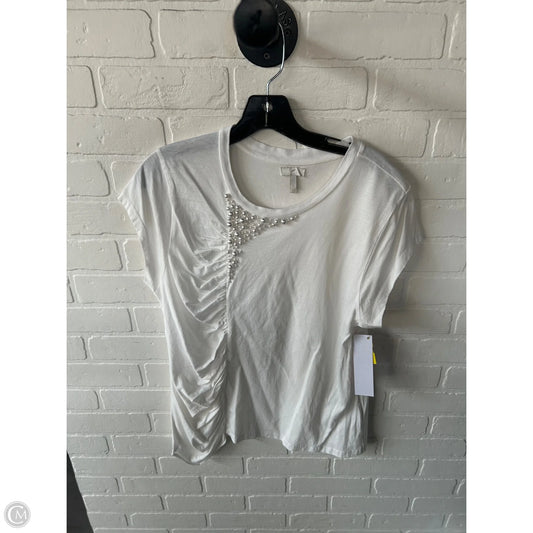 Top Short Sleeve By Joie In White, Size: L