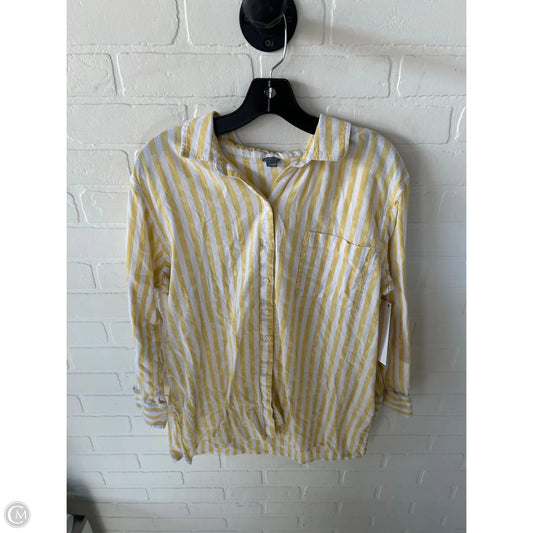 Top Long Sleeve By Aerie In Yellow, Size: S