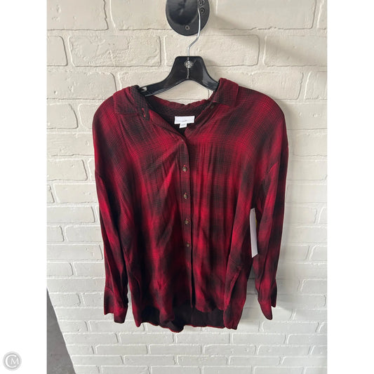 Top Long Sleeve By J. Jill In Black & Red, Size: S