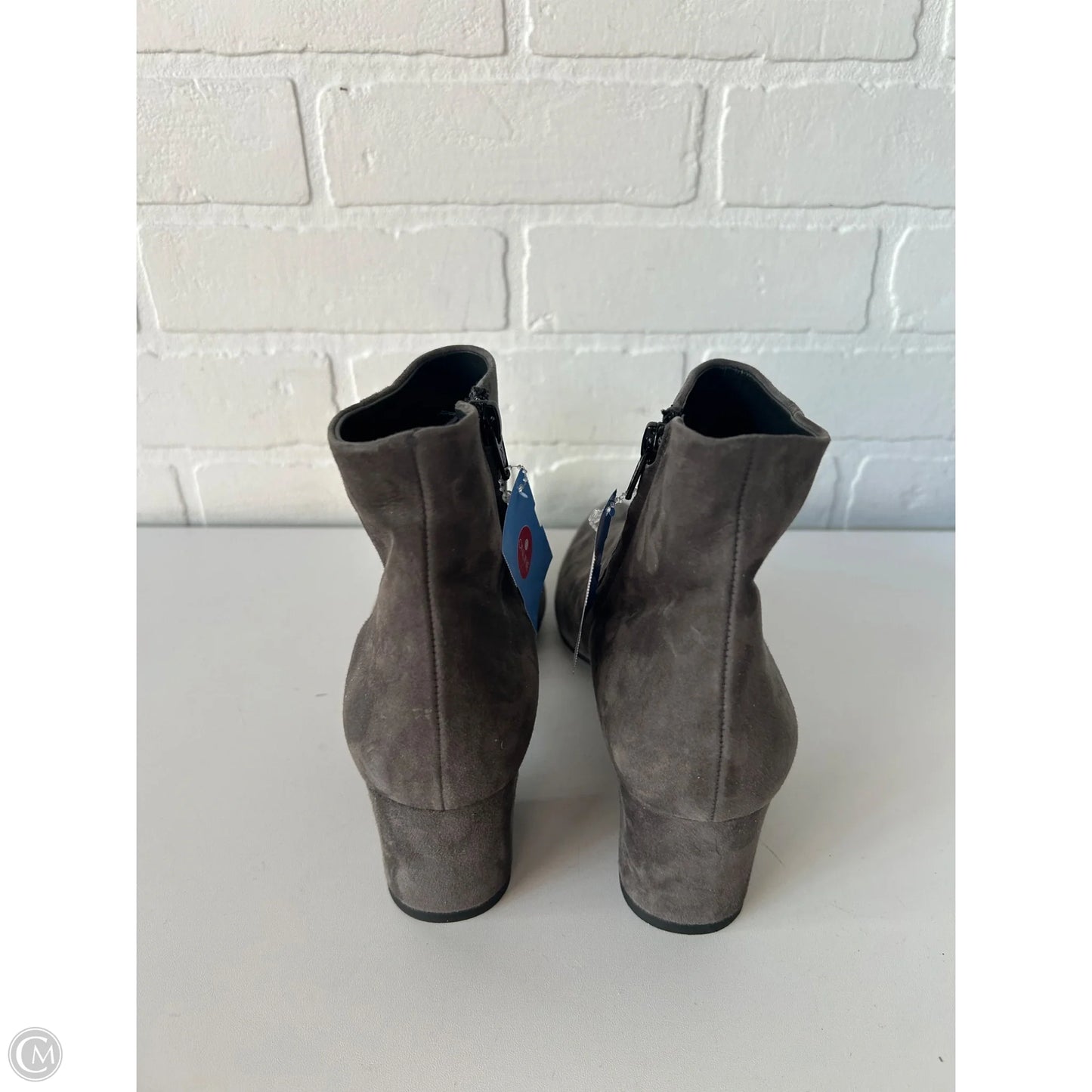 Boots Ankle Heels By Paul Green In Grey, Size: 7.5