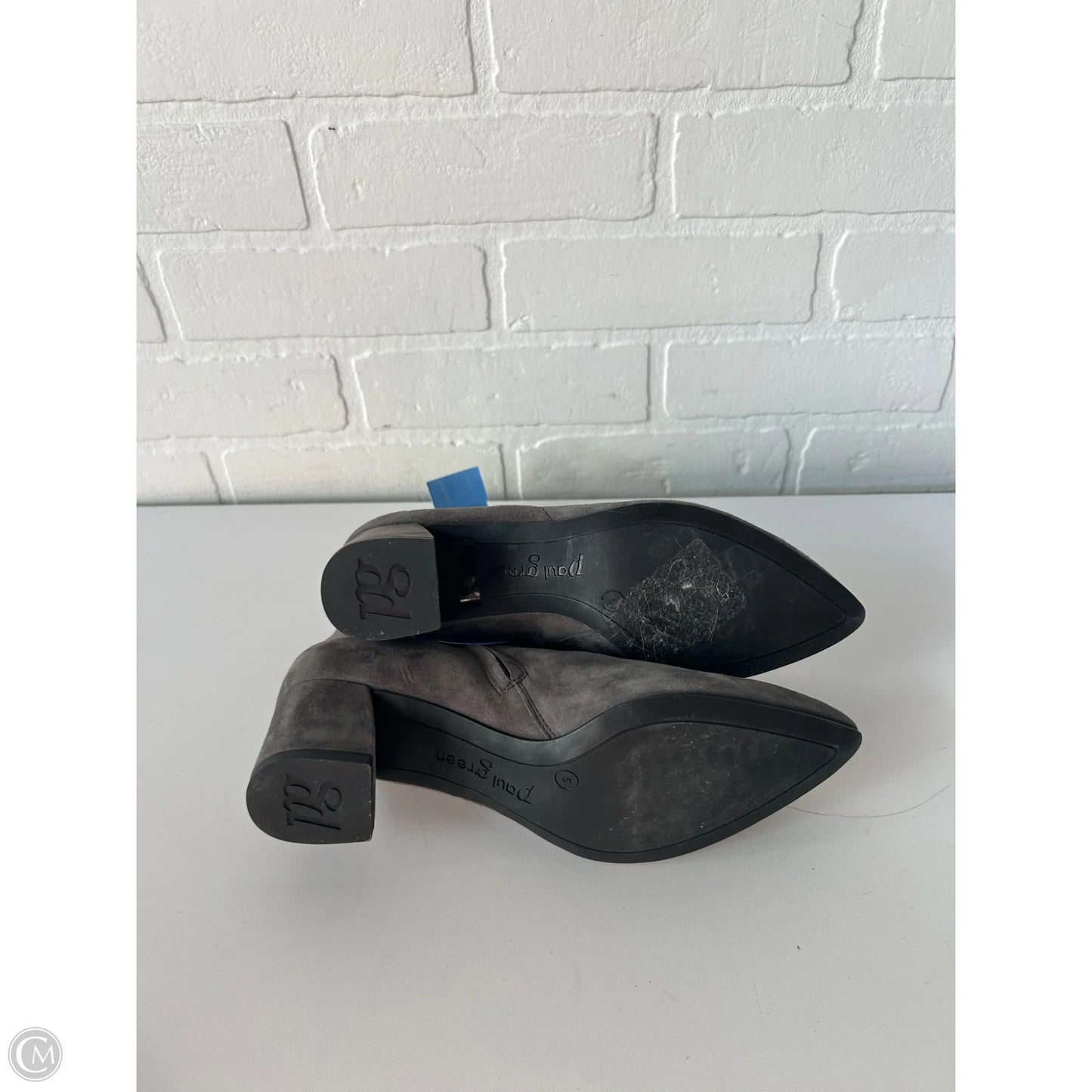 Boots Ankle Heels By Paul Green In Grey, Size: 7.5