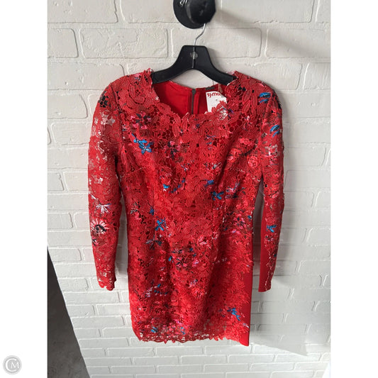 Dress Party Midi By Elie Tahari In Red, Size: S