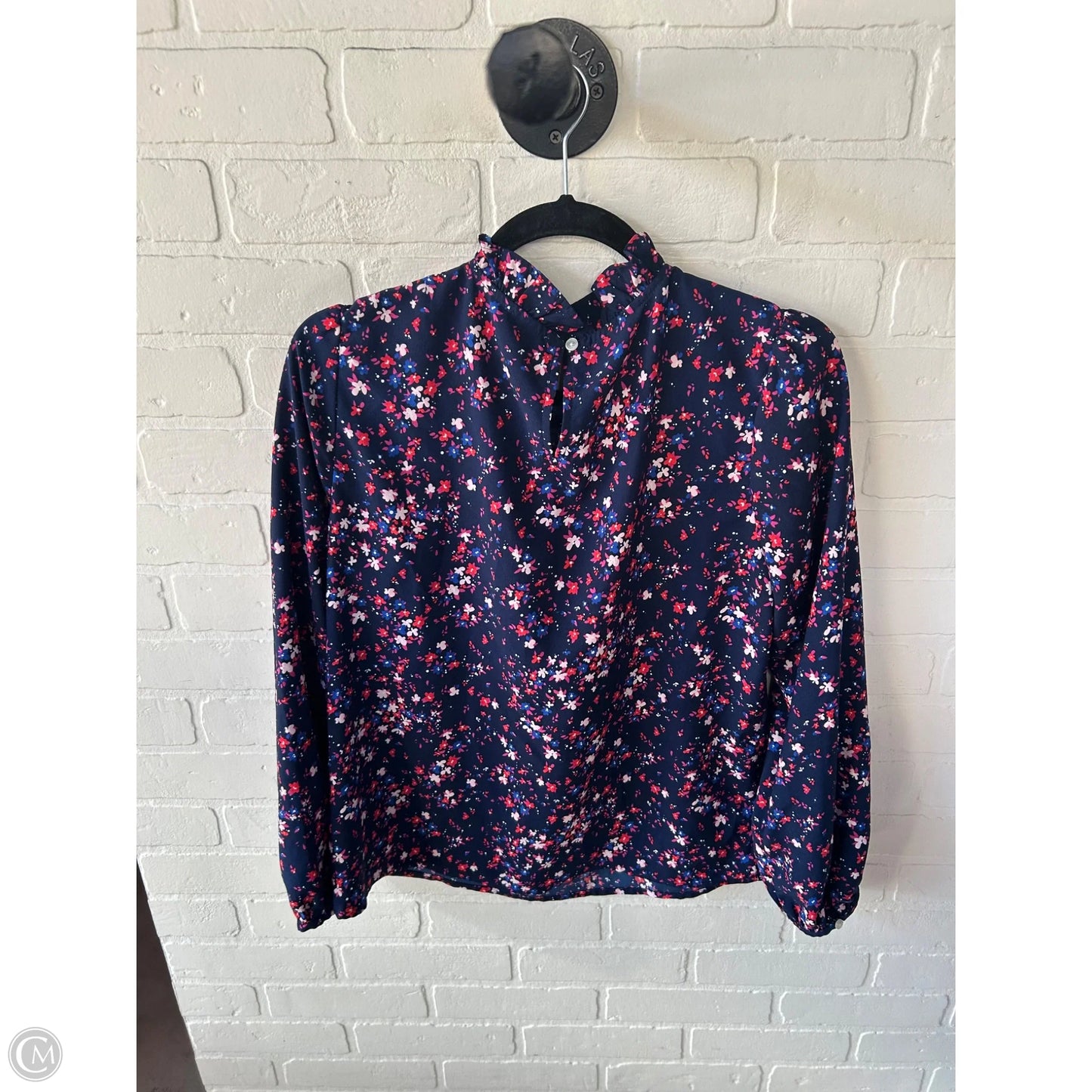 Top Long Sleeve By J. Crew In Blue & Pink, Size: S