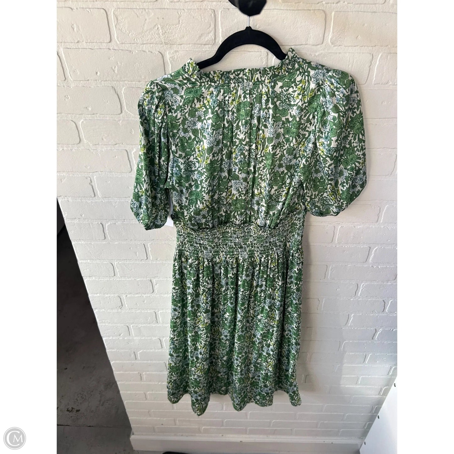 Dress Casual Midi By J. Crew In Green & White, Size: S