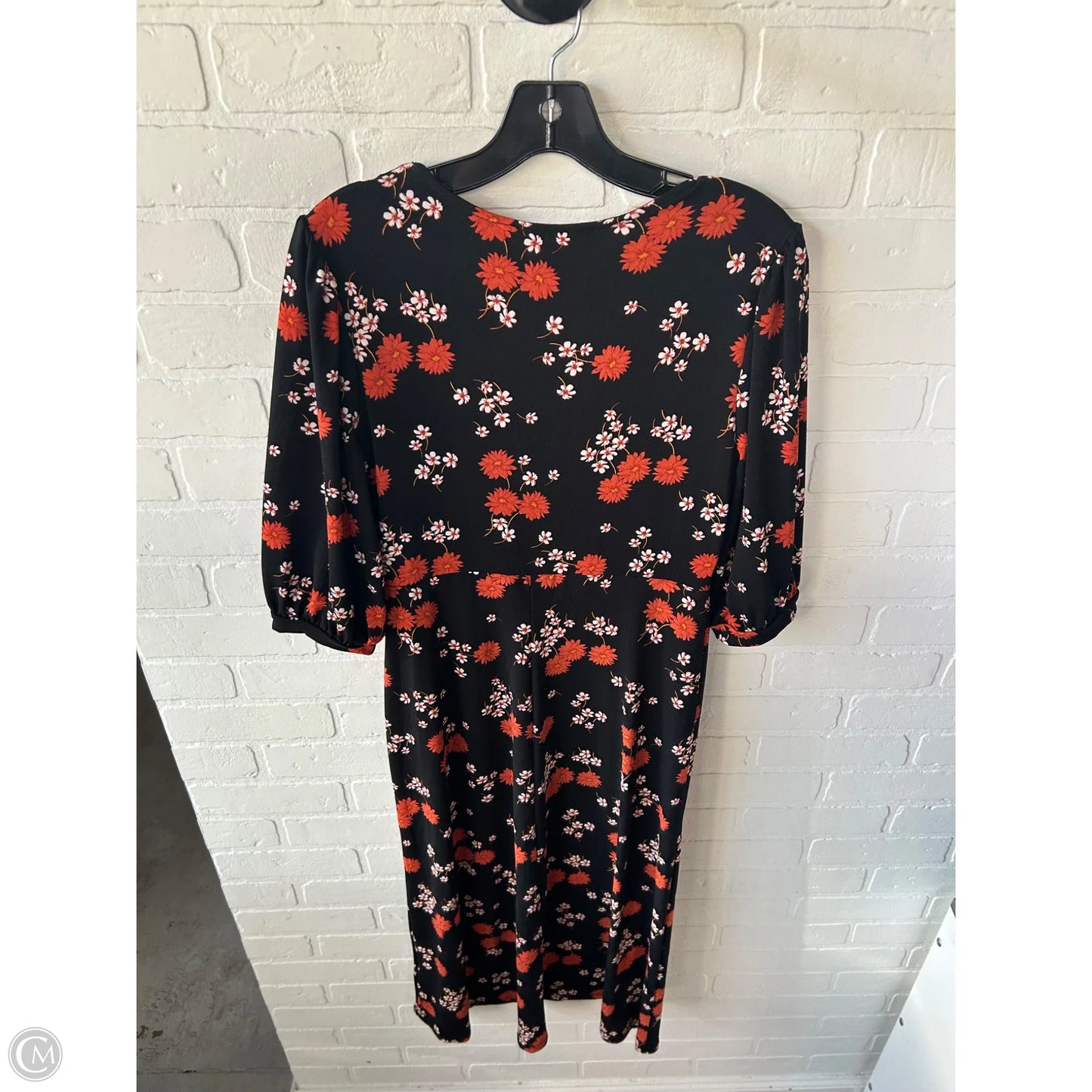 Dress Casual Midi By All In Favor In Black & Orange, Size: L