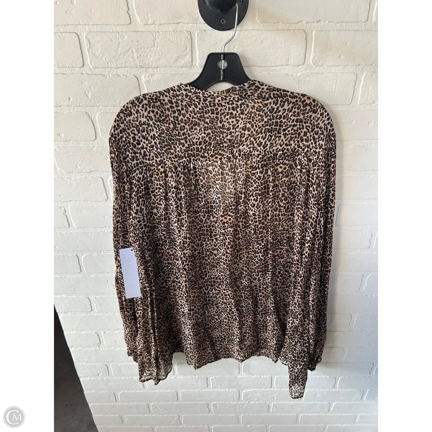 Top Long Sleeve By Clothes Mentor In Black & Tan, Size: Xl