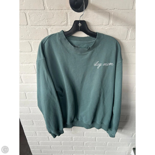 Sweatshirt Crewneck By Vici In Green, Size: L