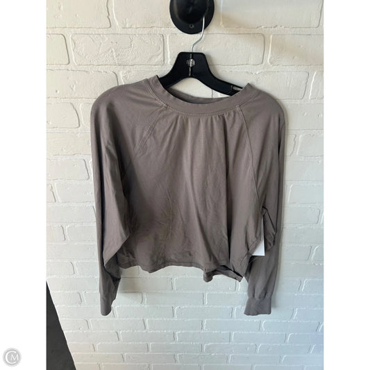 Top Long Sleeve By Ypb In Brown, Size: M