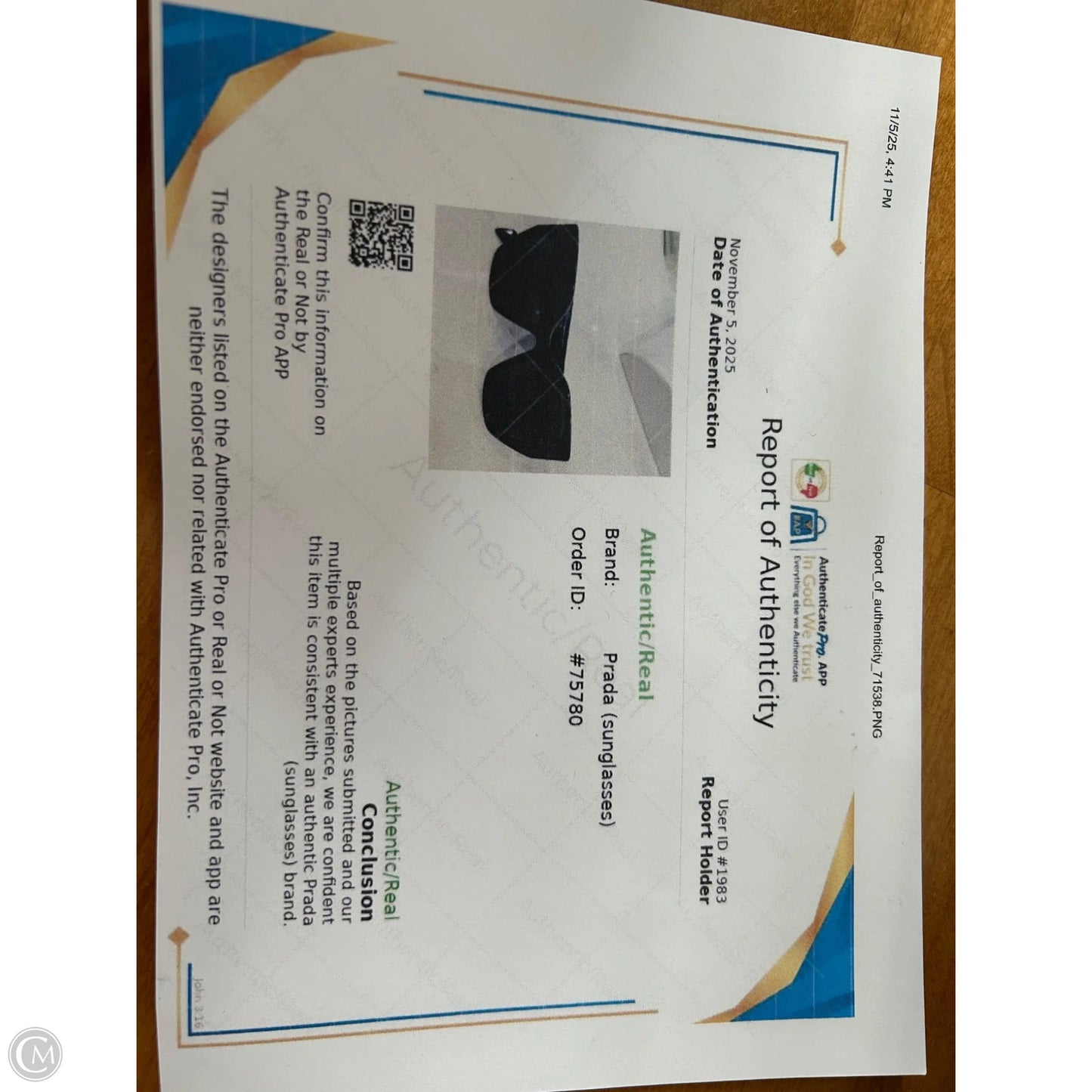 Sunglasses Luxury Designer By Prada