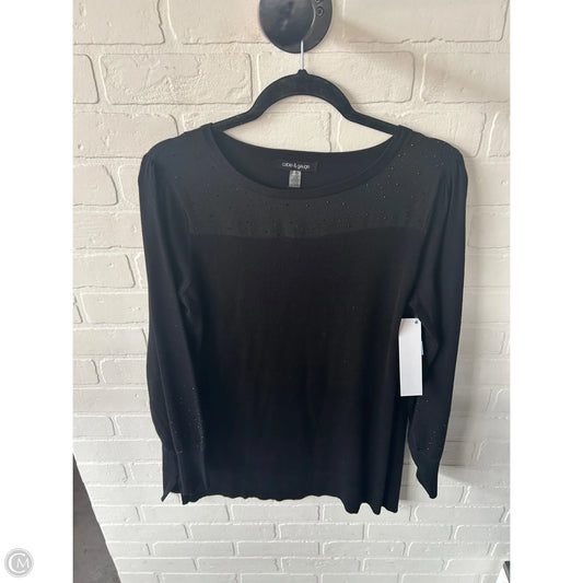 Sweater By Cable And Gauge In Black, Size: L