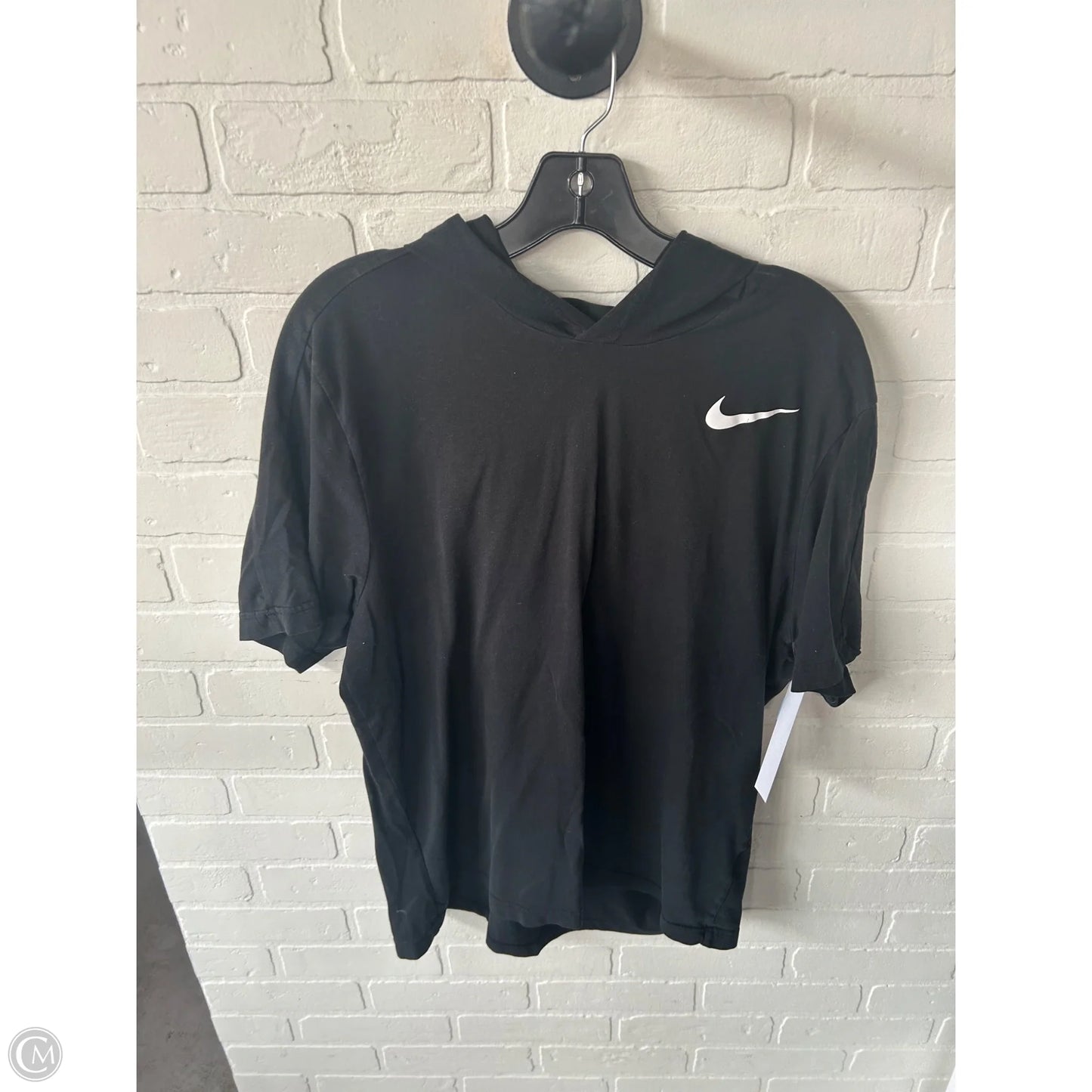 Athletic Top Short Sleeve By Nike Apparel In Black, Size: L