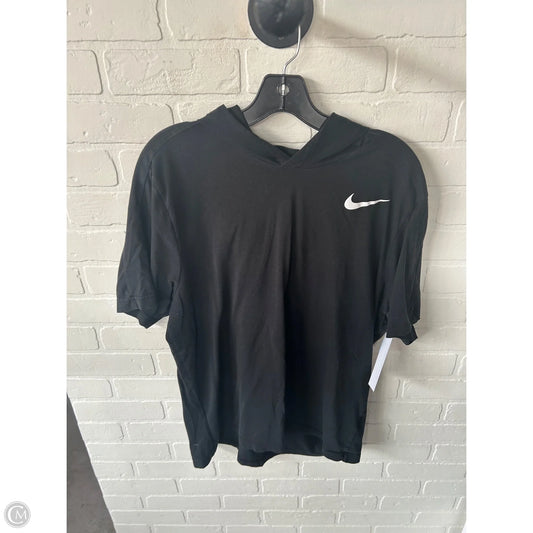 Athletic Top Short Sleeve By Nike Apparel In Black, Size: L