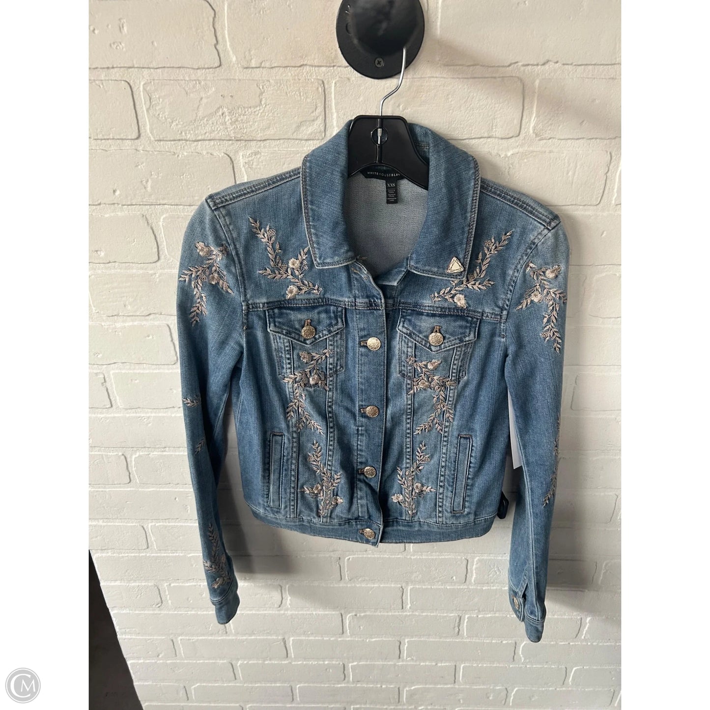 Jacket Denim By White House Black Market In Blue Denim, Size: Xxs
