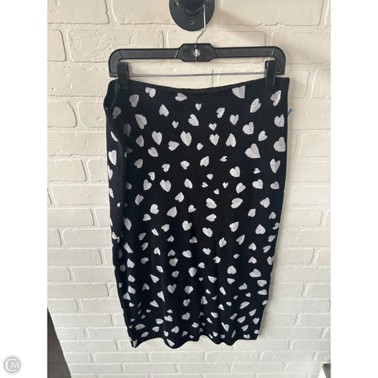 Skirt Midi By Ann Taylor In Black & White, Size: 12
