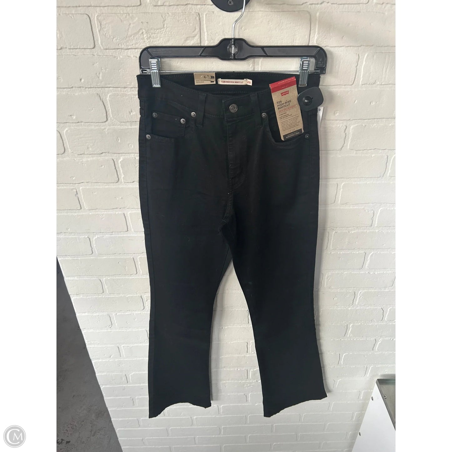 Jeans Boot Cut By Levis In Black Denim, Size: 6