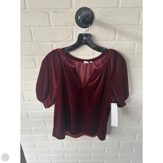 Top Short Sleeve By Gap In Maroon, Size: Xs