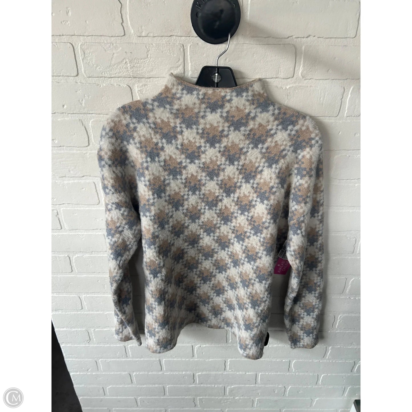 Sweater By Cupcakes And Cashmere In Blue & Tan, Size: M