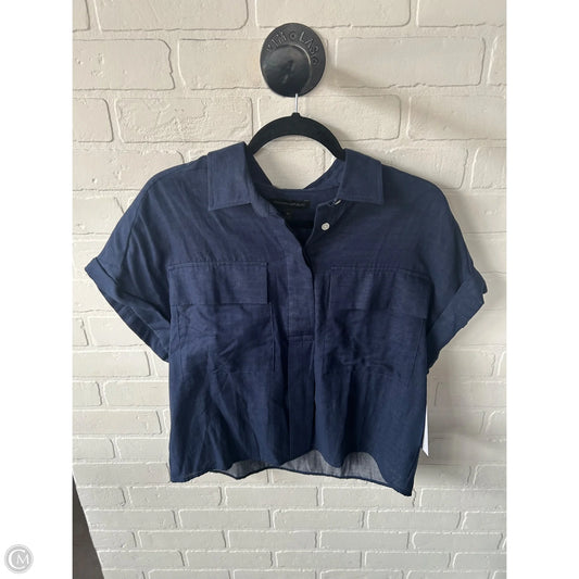 Top Short Sleeve By Banana Republic In Blue, Size: M