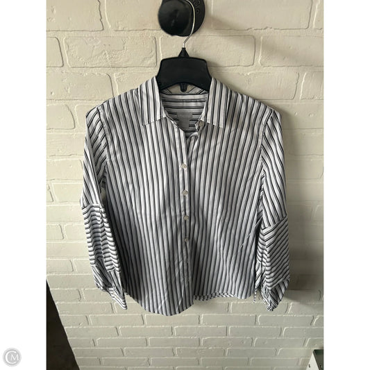 Top Long Sleeve By Chicos In Black & White, Size: S