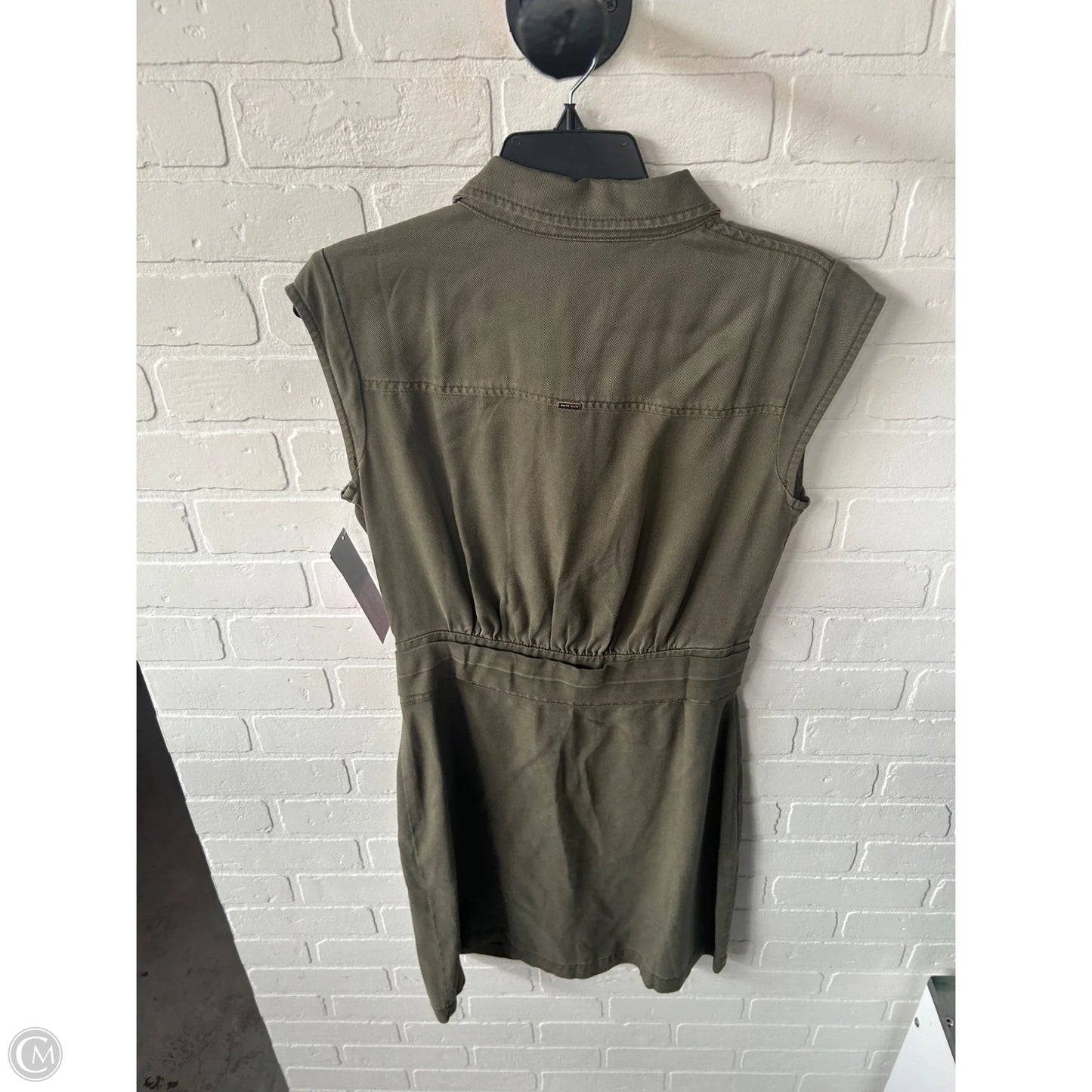 Dress Casual Midi By White House Black Market In Green Denim, Size: S