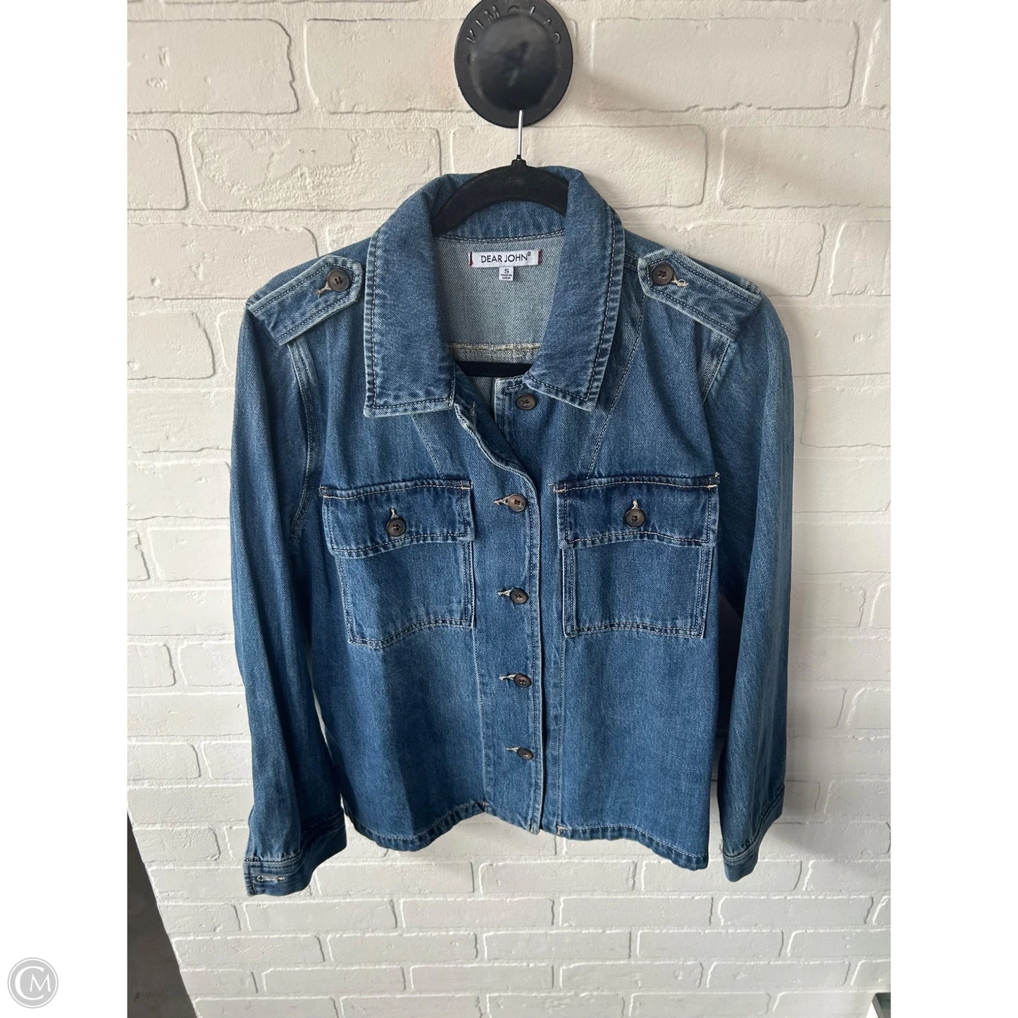 Jacket Shirt By Dear John In Blue Denim, Size: S