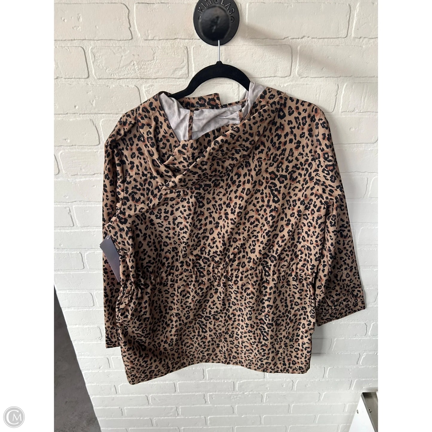 Jacket Windbreaker By J. Crew In Black & Brown, Size: M