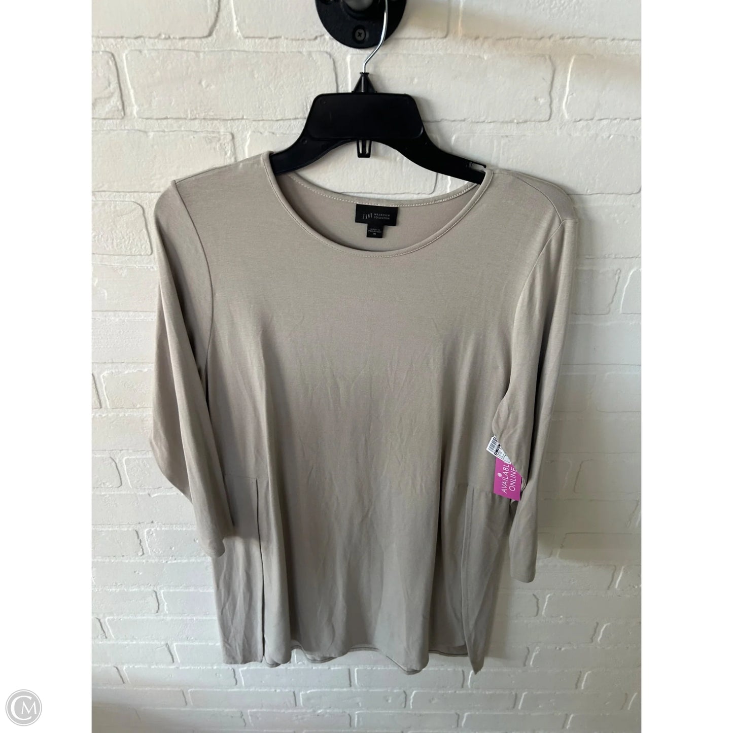 Tunic 3/4 Sleeve By J. Jill In Beige, Size: M
