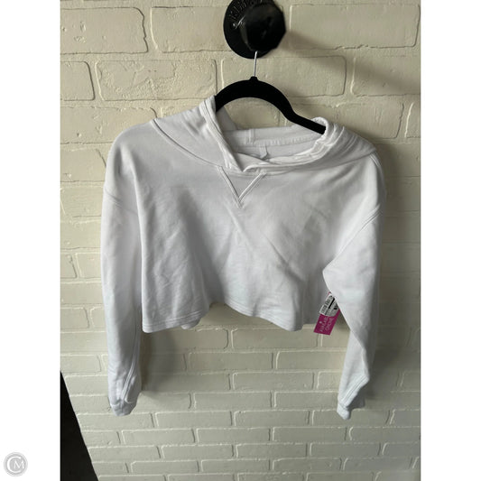 Athletic Top Long Sleeve Hoodie By Lululemon In White, Size: S