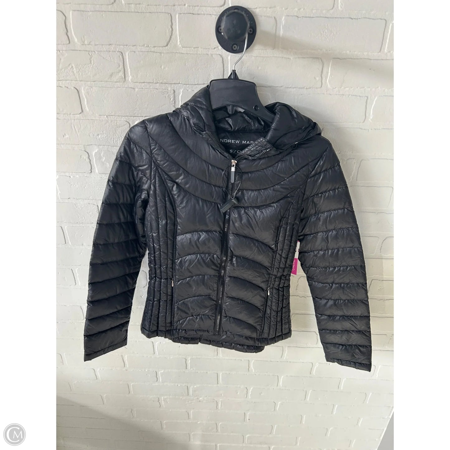 Jacket Puffer & Quilted By Andrew Marc In Black, Size: S