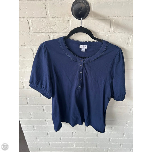 Top Short Sleeve By J. Crew In Blue, Size: L