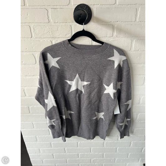 Sweater By Clothes Mentor In Grey & White, Size: S