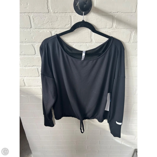 Athletic Top Long Sleeve Crewneck By Fabletics In Black, Size: S