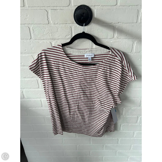 Top Sleeveless Basic By Evereve In Red & White, Size: L