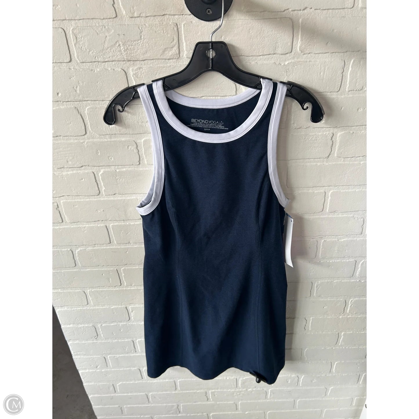 Athletic Dress By Beyond Yoga In Blue & White, Size: S