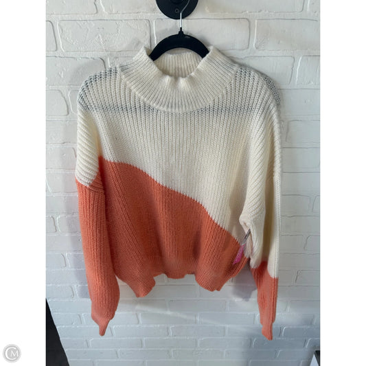 Sweater By Shein In Cream & Orange, Size: S