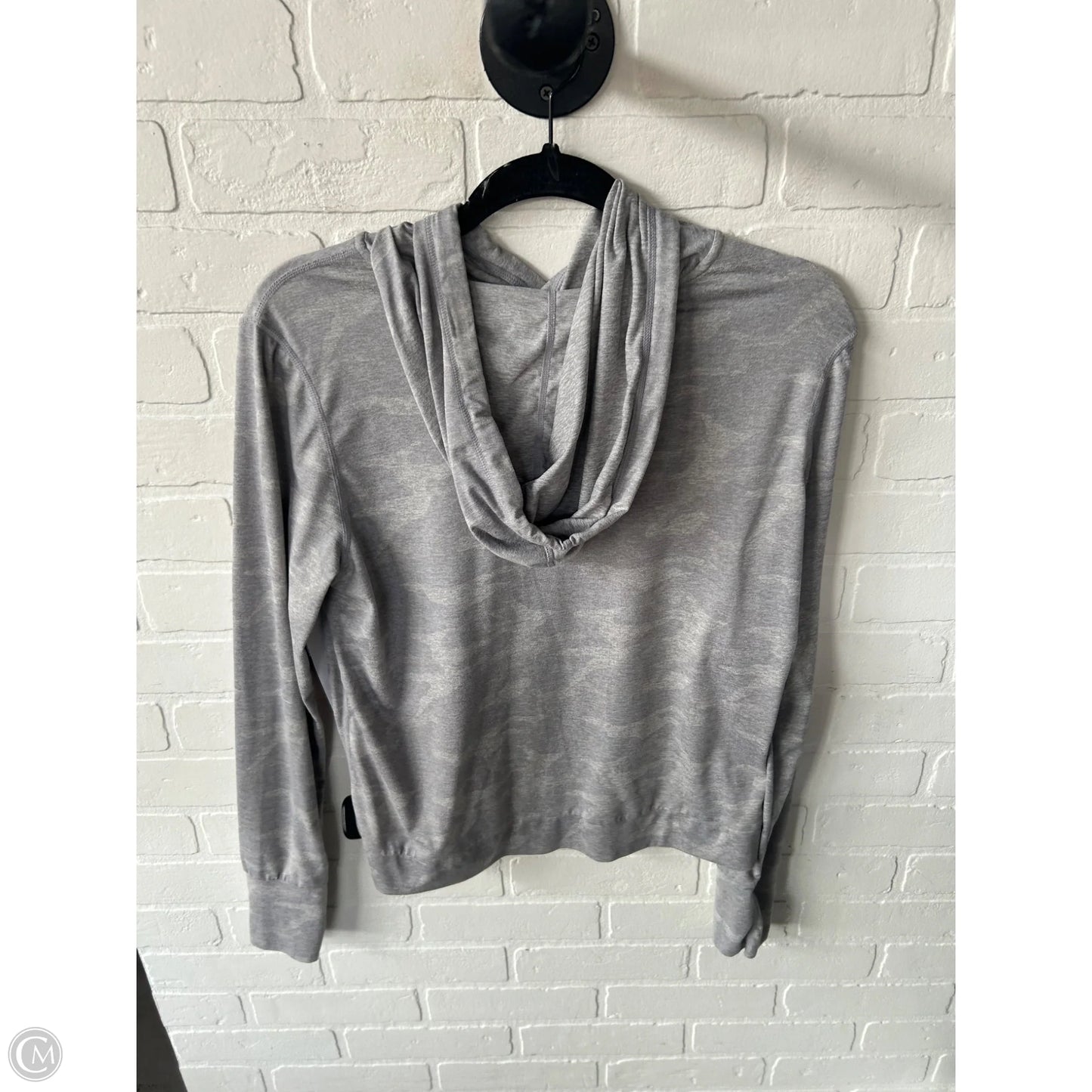 Athletic Top Long Sleeve Hoodie By Vuori In Grey, Size: S
