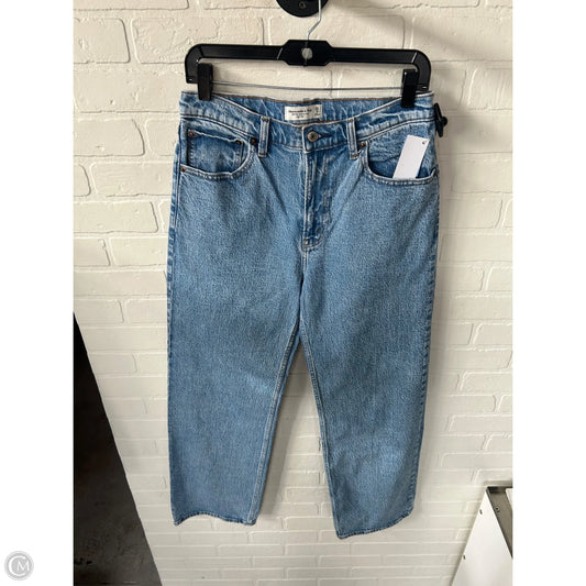 Jeans Wide Leg By Abercrombie And Fitch In Blue Denim, Size: 8