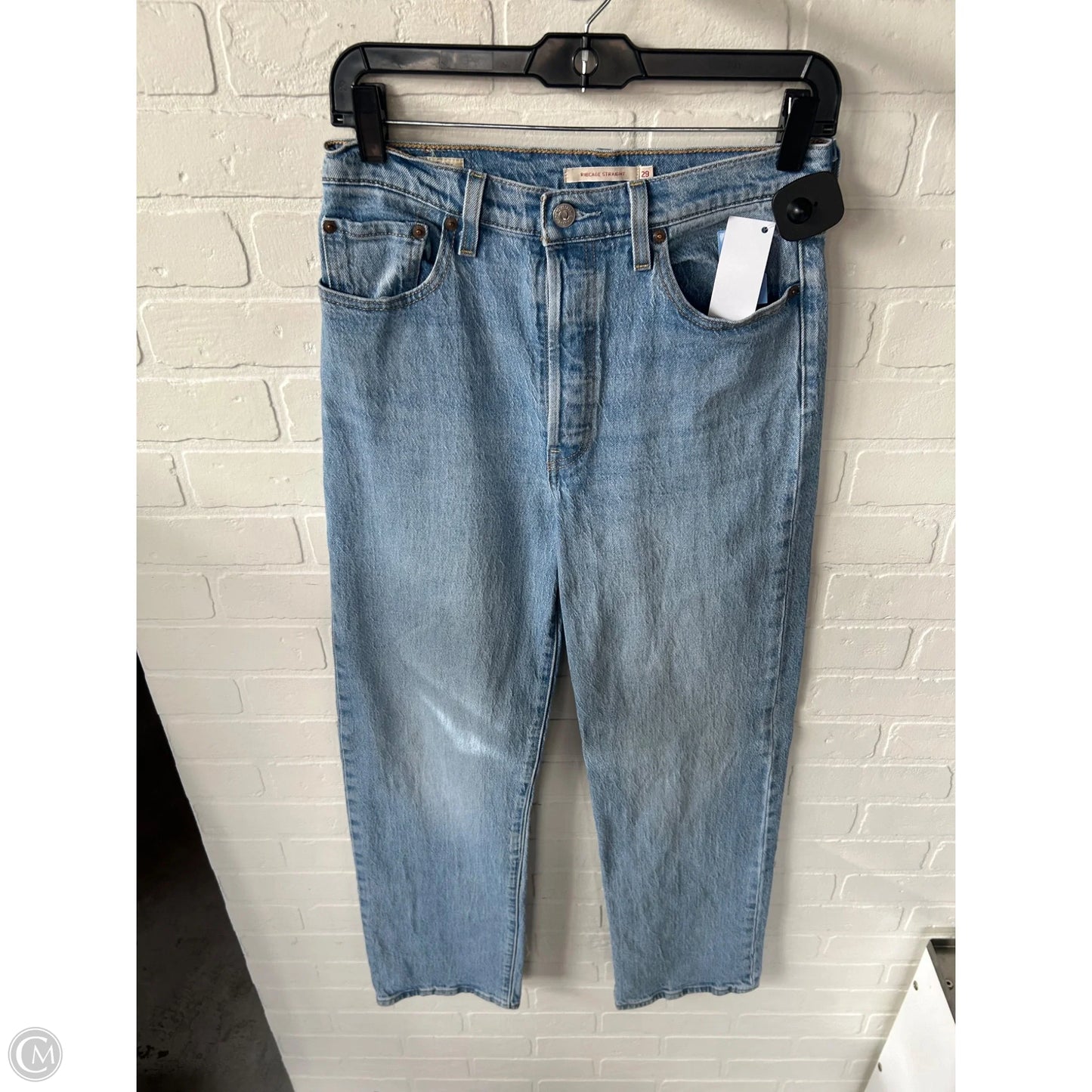 Jeans Wide Leg By Levis In Blue Denim, Size: 8