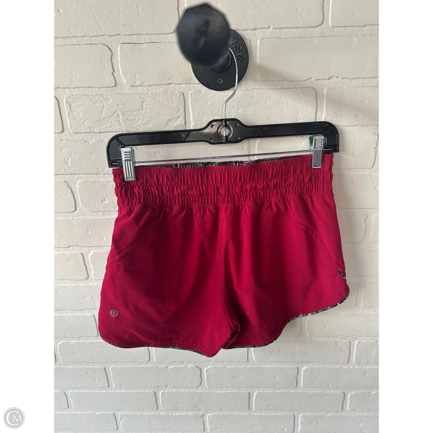 Athletic Shorts By Lululemon In Red, Size: 4