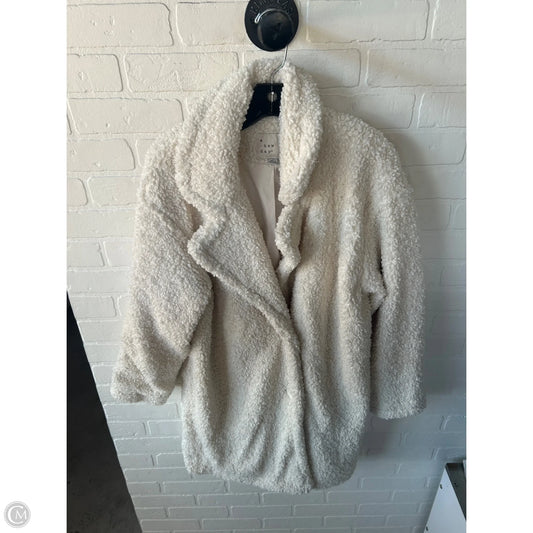 Coat Faux Fur & Sherpa By A New Day In Cream, Size: M
