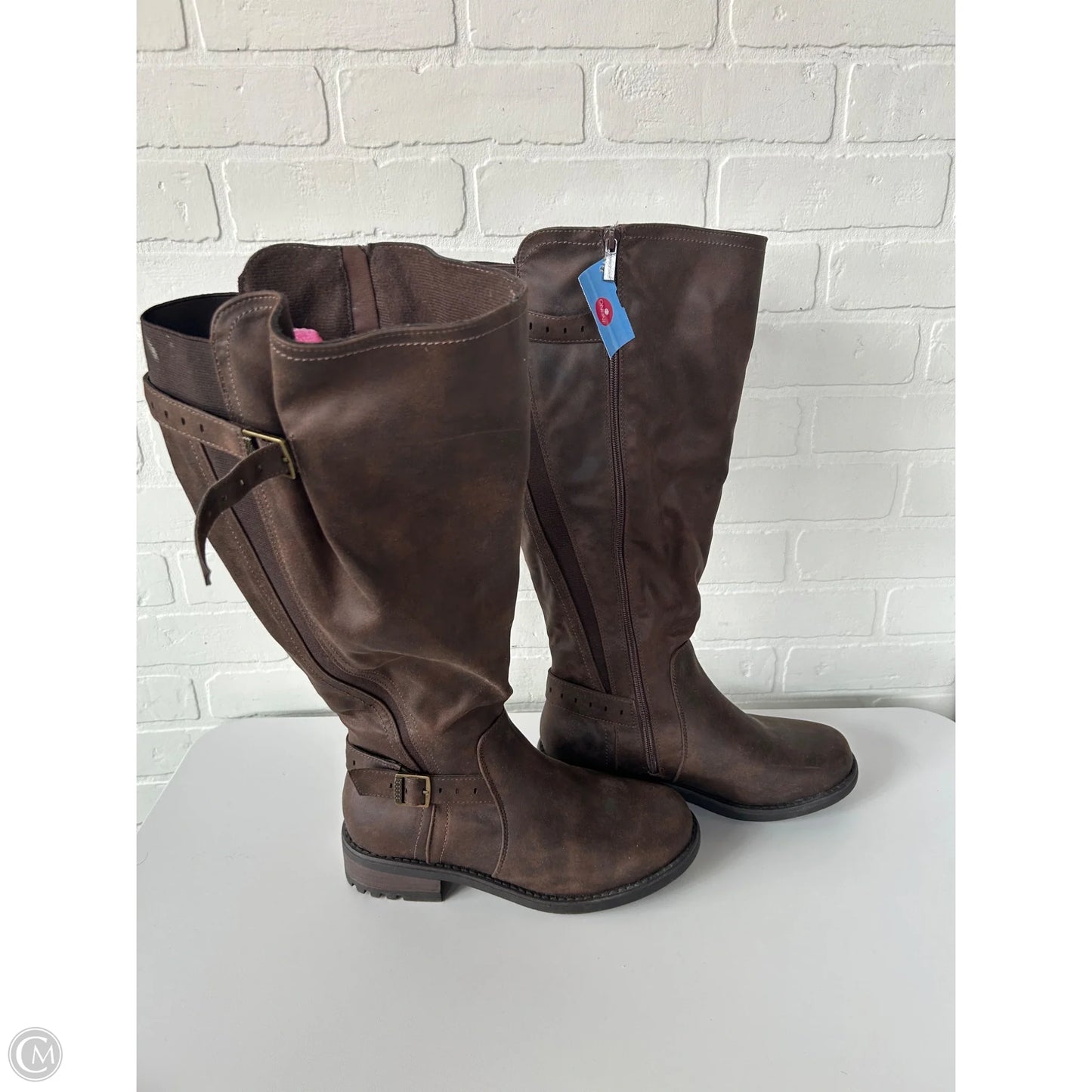 Boots Knee Flats By Torrid In Brown, Size: 9