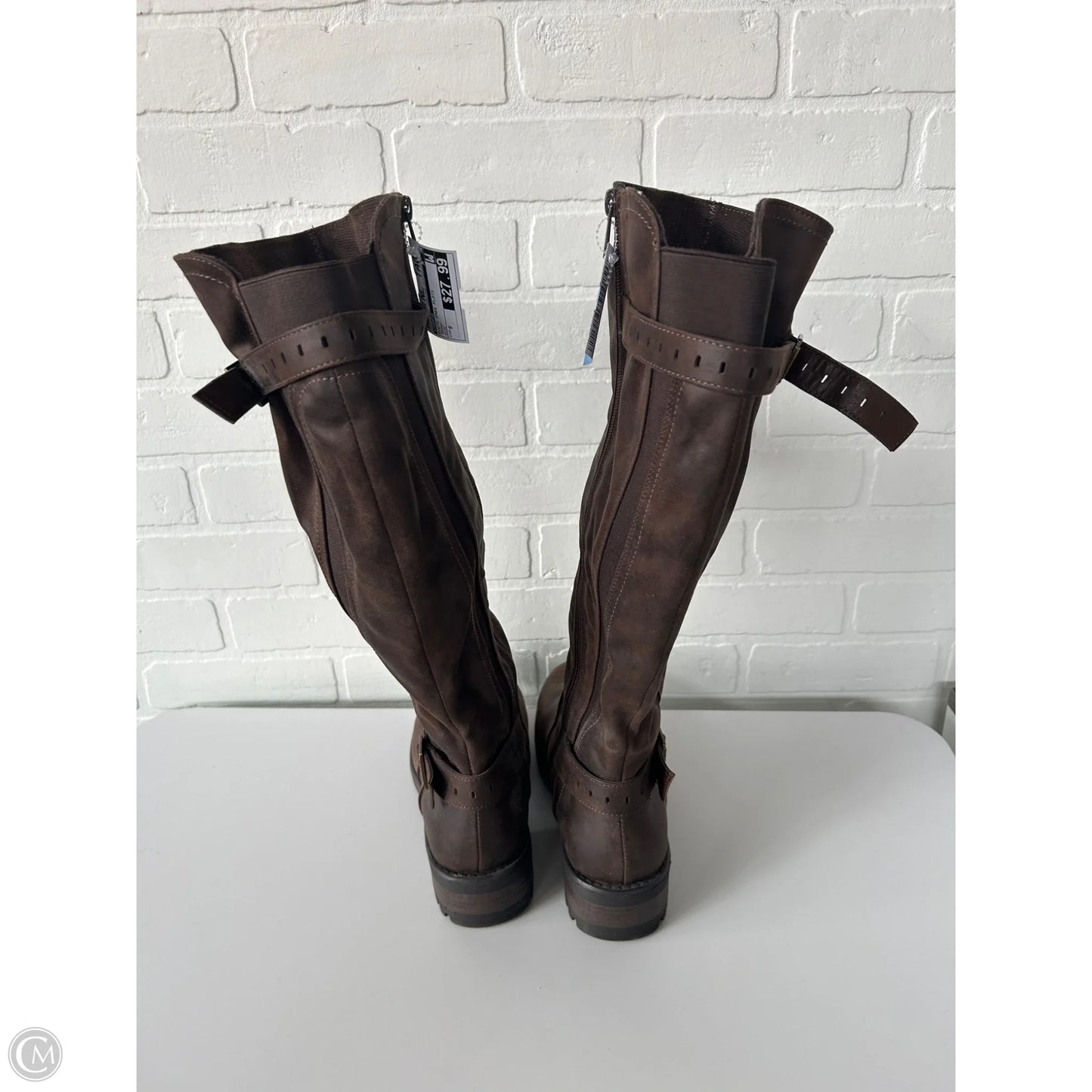 Boots Knee Flats By Torrid In Brown, Size: 9