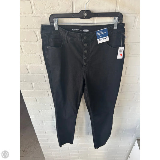 Jeans Skinny By Old Navy In Black Denim, Size: 14
