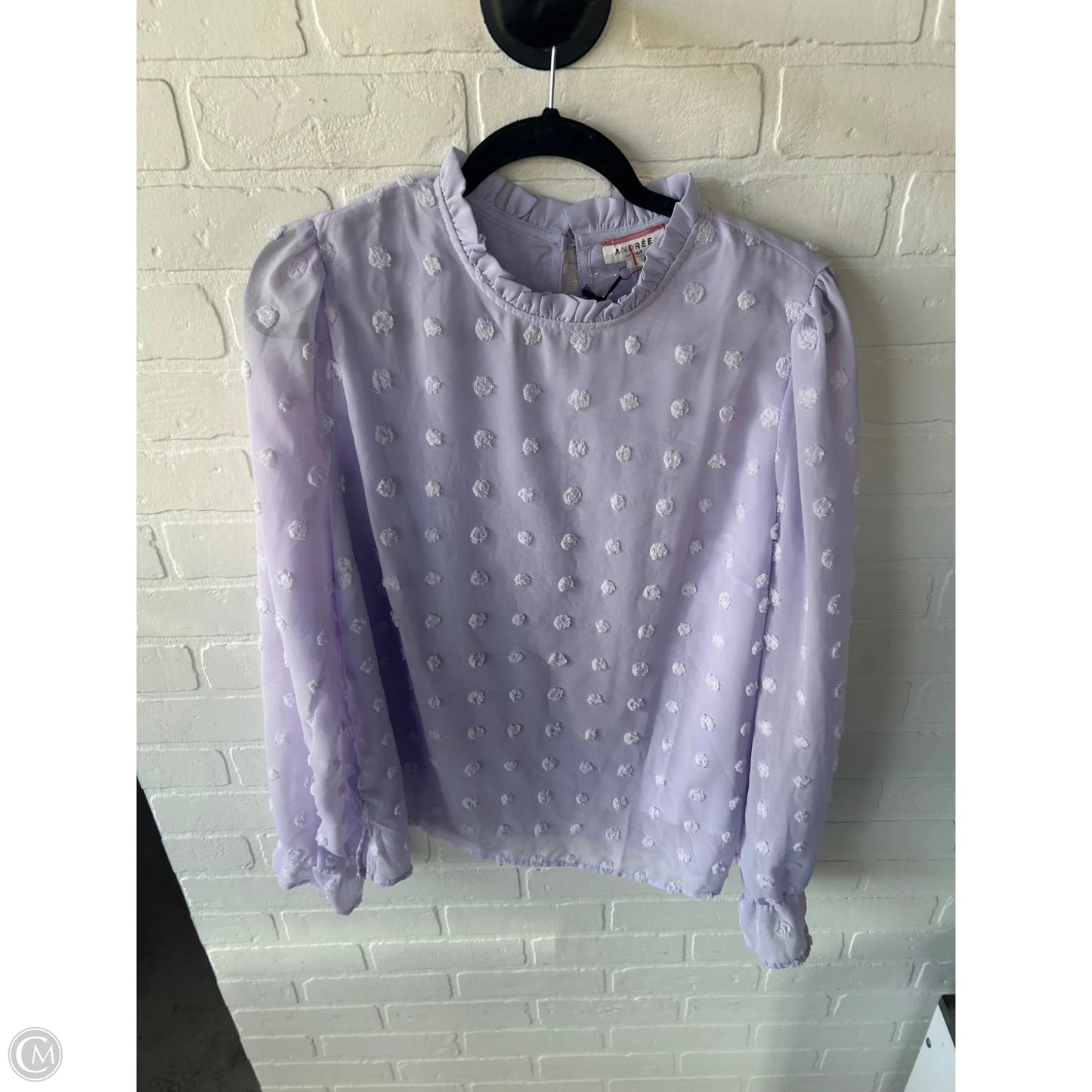 Top Long Sleeve By Andree By Unit In Purple, Size: L