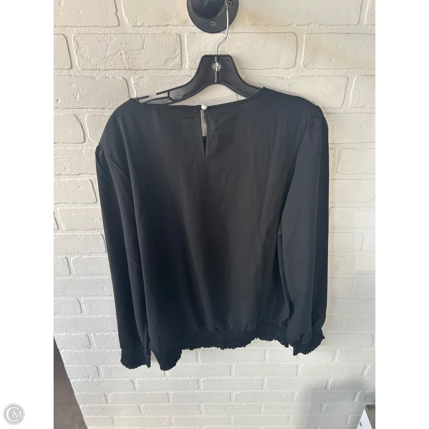 Top Long Sleeve By Zenana In Black, Size: L