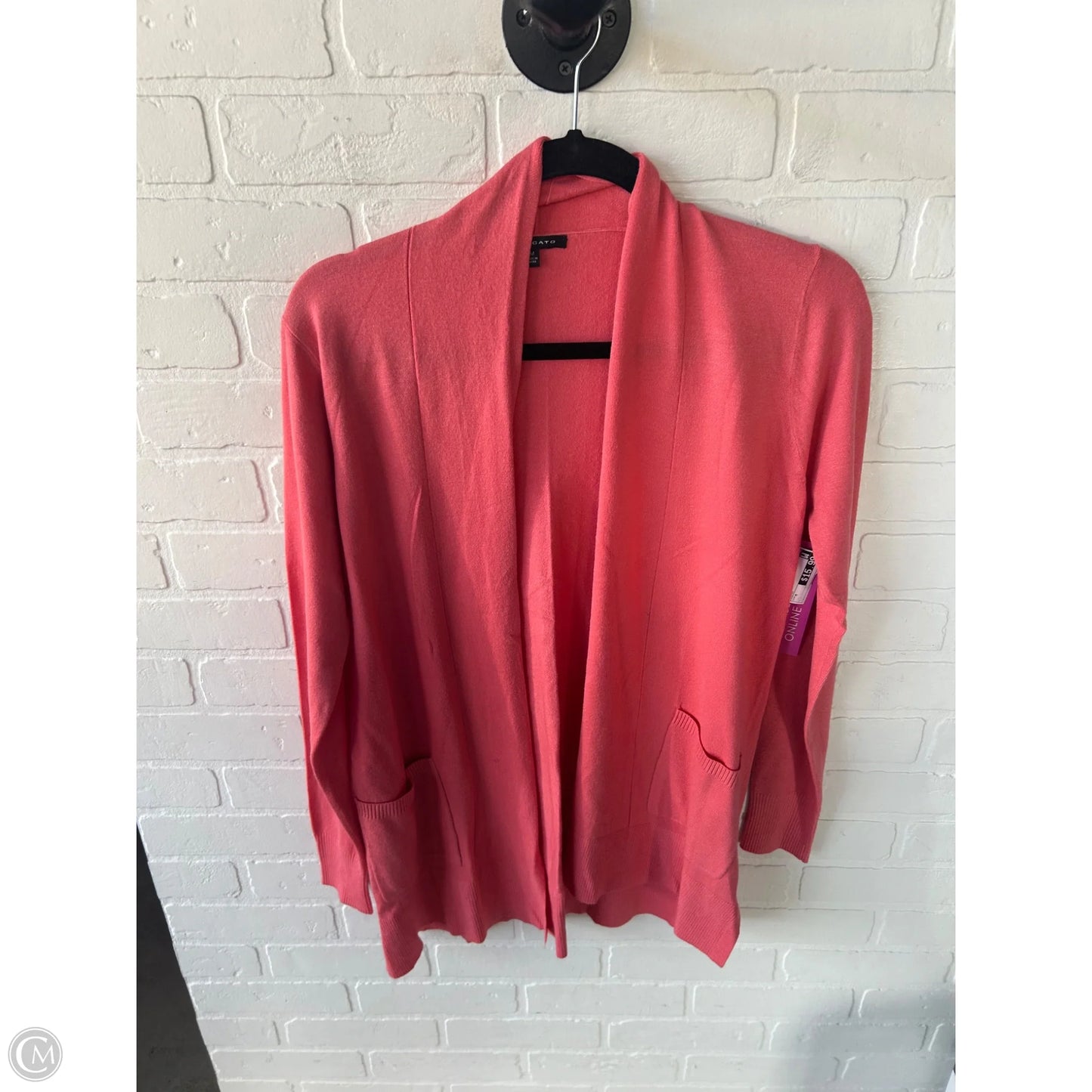 Sweater Cardigan By Staccato In Orange, Size: M