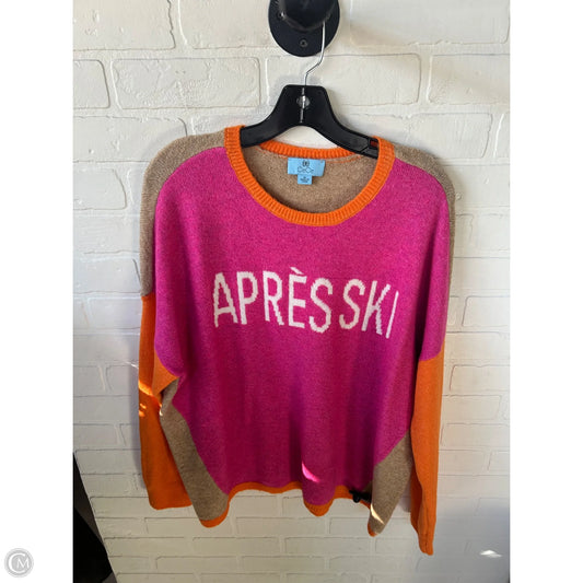 Sweater By Cece In Orange & Pink, Size: M